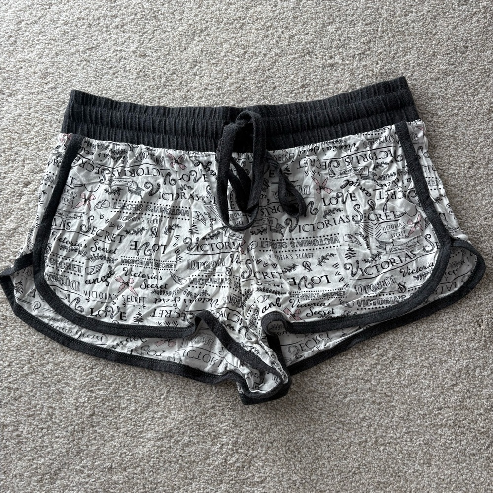 Victoria's Secret grey and White pajama Shorts
